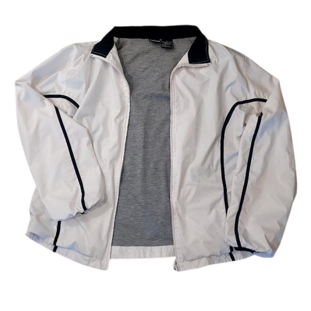 Windbreaker White with Black Jacket Size XL Women’s Vintage Head